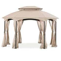 Garden Winds Replacement Canopy for The Manhattan Oval Gazebo - Standard 350 - Beige