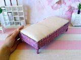 Miniature Bed 1:6 scale Couch Sofa Wicker Handmade Dollhouse Furniture 12-inch