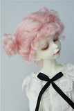 JD269 7-8inch 18-20CM Twins Bowl updo Mohair Doll Wig 1/4 MSD BJD Wigs (Pink)