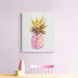 SEVEN WALL ARTS - Modern Fruit Art Hand Painted Painting Colorful Pineapples Tropical Food Arts Set Framed Artwork for Living Room Kitchen Room Office Home Decor Ready to Hang 12"x16 "x3 pcs