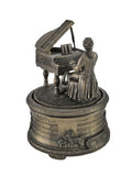 Bronzed Finish Mozart "The Magic Flute' Spinning Music Box