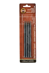 Koh-I-Noor Progresso Woodless Graphite 4-Pencil Set, HB, 2B, 4B, 6B Degrees, 1 Pencil per Degree
