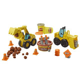 Play-Doh Wheels Excavator & Loader Toy Construction Trucks with Non-Toxic Sand Buildin' Compound Plus 2 Additional Colors