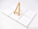 RayLineDo Set of 6pcs Mini Artist Blank Canvas Frame 4x4inch ( 10x10cm ) Oil Water Painting Board