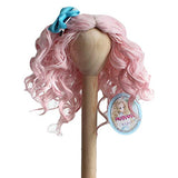 9-10 Inch BJD SD Doll Wig 1/3 bjd Pink Color Long Deep Spiral Curly Doll Wig Doll Hair SD BJD Doll Wig