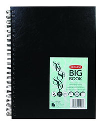Derwent Big Book Sketch Book, 8.27 x 11.69 Inches Sheet Size, Wirebound, Hard Covers, 86 Sheets