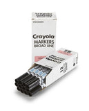 Crayola 12 Count Washable Bulk Markers, Black