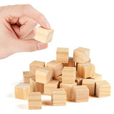 Wooden Cubes 3/4 inch Small Wood Blocks for Crafts 2cm Unfinished Natural Wood Square Block for DIY Projects and Puzzle Making (230PCS)