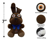 VNKVTL Chocolate Bonnie Plush Birthday Gift for Kids, Bonnie Plushie with Soft and Comfortable Cotton, Decor Toy Bonnie Plushie, Bonnie Bear Plush Toy for All Ages, 7 Inch Game Plush.