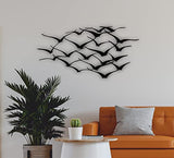 DEKADRON Metal Wall Art - Cranes - 3D Wall Silhouette Metal Wall Decor Home Office Decoration Bedroom Living Room Decor Sculpture (30" W x 15" H/76x38cm)