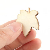 Uxcell a17030700ux1562 Wooden Family Party Maple Leaf Designed Decor DIY Handcraft Stick Slice