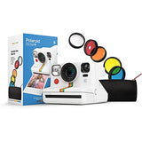 Polaroid Originals PRD9062 Now+ Instant Camera, White with Lens Filter Set Bundle with Deco Photo Camera Bag
