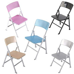 Qingsi 4 Pack 1/6 Scale Dollhouse Folding Chair Folding Mini Chair Dolls Folding Chair Playsets Miniature Furniture Toy Folding Doll Chairs Decoration Action Figure Accessories,Color Random