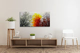 Tiancheng Art,24x48 Inch Modern Abstract Oil Painting 100% Hand-Painted Tree Painting On Canvas Wall Art for Living Room Artwork for Bedroom Office Decor