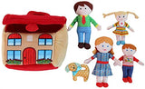 Snuggle Stuffs Happy Family Soft Plush Figure Doll Set | Plush House, Plush Toys, Cute Plush Toys for Girls, Plush Figure Toys, Plush Toys for Boys, Soft Toys for Toddlers 1-3, Soft Plush, Mini Plush