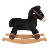 Rockin' Rider Cocoa 2-in-1 Pony Plush Ride-On, Black