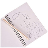 Spiral Sketch Book Kraft Cover Blank Sketch Pad Wirebound Sketching for Drawing Painting 8.5x11-Inch (1 Pack) 200 Pages/ 100 Sheets