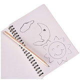 Spiral Sketch Book Large Notebook Kraft Cover Blank Sketch Pad Wirebound Sketching for Drawing Painting 8.5x11-Inch (2 Pack) 200 Sheets, 100 Sheets, 200Pages Each