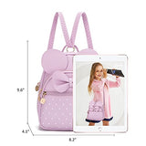 Girls Mini Backpack Bowknot Polka Dot Cute Small Daypacks Convertible Shoulder Bag Purse for Women