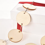 Hicarer 100 Pieces Christmas Wooden Tags with 2 Holes Round Wood Discs and 100 Pieces S Hooks