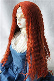 JD118 Long Parting Wave BJD Wigs Synthetic Mohair Doll Accessories (Carrot, 8-9inch)