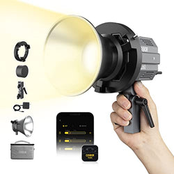 Video Light, COLBOR CL60 65W COB LED Continuous Output Lighting 2700k-6500K CRI97+ Monolight with Bowens Mount APP Control for Outdoor Shooting Filming Conference, LED-Video-Light-Photography-Studio