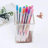 Premium MUJI Style Gel Ink Ball Point Pen [0.5mm] for Office School Stationery Supply (12PCS Colorful)