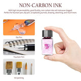 Calligraphy Ink Bottle Set，12 Colors Calligraphy Ink Set Gold Powder Drawing Writing Art Ink dip Pen Ink with Gift Box - 12 x 18ml