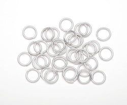 15MM (.59in.) Aluminum Jump Rings (Silver, 72 pieces/bag)