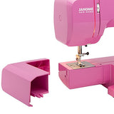 Janome Pink Sorbet Easy-to-Use Sewing Machine with Interior Metal Frame, Bobbin Diagram, Tutorial