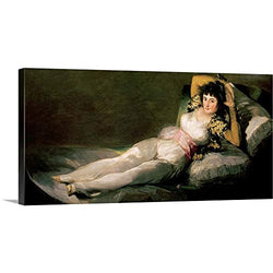GREATBIGCANVAS Gallery-Wrapped Canvas Entitled The Clothed Maja, c.1800 by Francisco de Goya 30"x15"