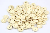 RayLineDo Pack of 50pcs 20mm Plain Wood 2 Hole Round Sewing Crafting Scrapbooking DIY Buttons