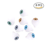 DECORA 8 Pieces Round Acrylic Doll Eyes Eyeballs 14mm