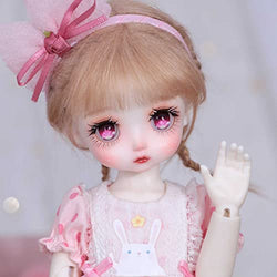 Y&D 1/6 BJD Dolls Full Set 10.8" 27.5cm Ball Jointed SD Dolls Toy Action Figure + Clothes + Wig + Shoes + Makeup + Headband for Child Gift