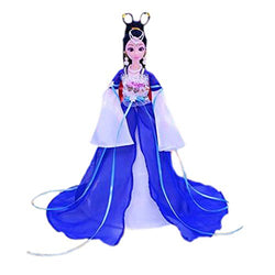 PANDA SUPERSTORE China Doll Ball-Jointed Doll Dress Doll Gorgeous Navy Blue Fairy Doll for Girls