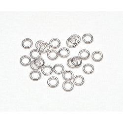 4MM Jump Rings - Round - Bright Silver Plated (48 pieces/bag)