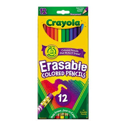 CYO684412 - Crayola Erasable Colored Woodcase Pencils