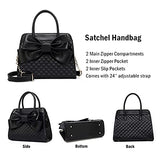 SCARLETON Handbags for Women, Purses for Women, Purse with Bow, Satchel Handbags for Women, Satchel Bag for Women, H104801N - Black