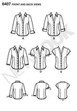 New Look Sewing Pattern 6407 Misses Tops, Size A (10-12-14-16-18-20-22)