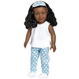 Adora Amazing Girls 18" Doll Clothes - Slumber Party Pajamas Outfit with Pajamas, Top, Slippers, Sleep Mask  (Amazon Exclusive)