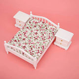 iLAZ 1:12 Scale Dollhouse Furniture Miniature Bedroom Complete Set 6pcs for Doll House, Miniature Accessory Kids Pretend Toy, Creative Birthday Handcraft Gift