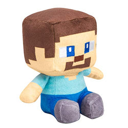 JINX Minecraft Mini Crafter Steve Plush Stuffed Toy, Multi-Colored, 4.5" Tall
