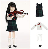 Xiaojing Doll Fortune Days Toys 10 inch Students Series Joint Body bjd Black Hair Including School Uniform Shoes (J1003, 25cm)