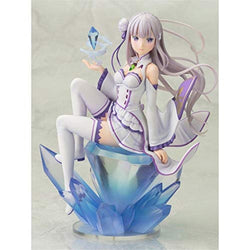 Amanigo 17cm PVC Girls Anime Action Figures Life in A Different World from Zero Emilia Anime Statues Collectibles PVC Garage Kit Toy for Men