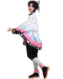 miccostumes Women's Kochou Shinobu Kimono Cosplay Costume Outfit (X-Small, Multicolored)