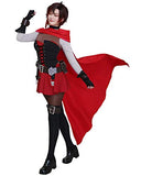 miccostumes Women's Volume 7 Ruby Rose Cosplay Costume with Cloak and Belts Set (Small)