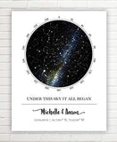 Custom Star Map - Personalized Star Map (Multiple Sizes - Unframed Star Prints, Star Constellation Map Wall Art, Great Gift - Special Occasion, Engagement Gift, Wedding Gift, Anniversary Gift)