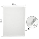 Premium Stretched Canvas (8 Pack, 12 x 16 Inch) Primed, 100% Cotton, Canvas Boards for Painting Using Oil or Acrylic Paint, Canvases for Artist, Hobby Painters & Beginner