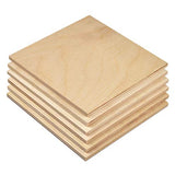 6MM 1/4" x 6 x 6 Baltic Birch Plywood – B/BB Grade (Package of 6) Perfect for Arts and Crafts, School Projects and DIY Projects, Drawing, Painting, Wood Engraving, Wood Burning and Laser Projects