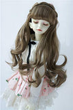 JD323 7-8inch 18-20CM Princess Braid Synthetic Mohair BJD Doll Wigs 1/4 MSD Doll Accessories (Medium Brown)